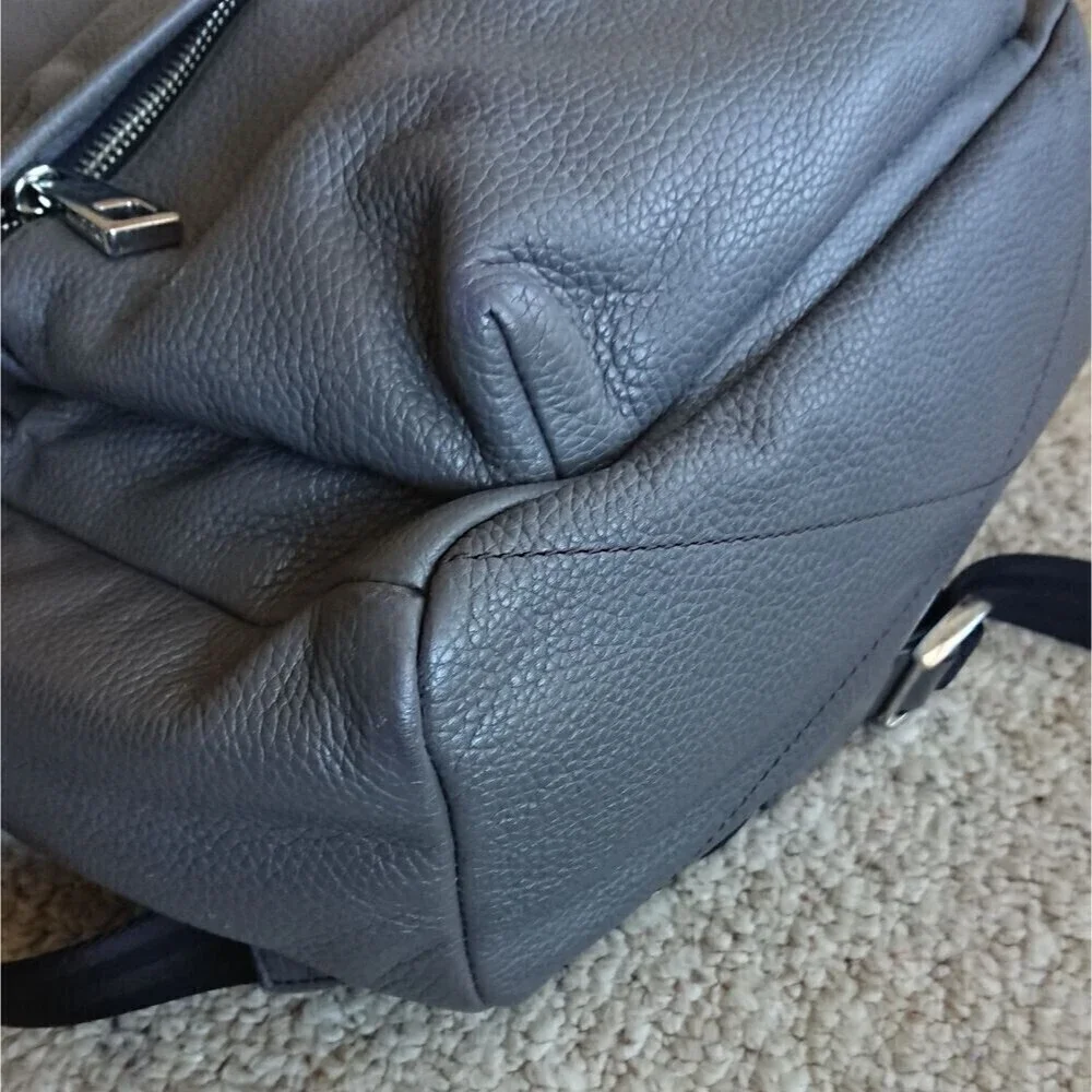 Marc Jacobs Gray Leather medium Varsity Backpack